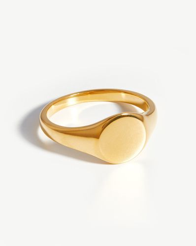 Engravable Round Signet Ring | 18ct Gold Vermeil - Missoma - Modalova