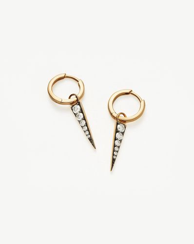 Fine Diamond Spike Charm Hoop Earrings - Missoma - Modalova