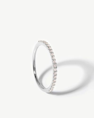 Fine Slim Eternity Ring | 14ct White Gold/Diamond - Missoma - Modalova