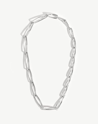 Graduated Chunky Twisted Link Necklace | Silver Plated - Missoma - Modalova