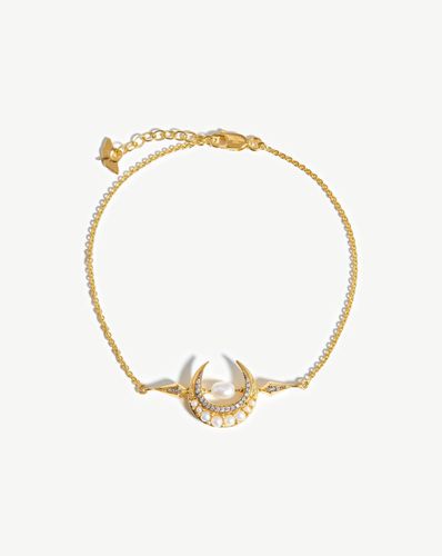 Harris Reed Crescent Moon Pearl Bracelet | 18ct Gold Vermeil/Pearl - Missoma - Modalova