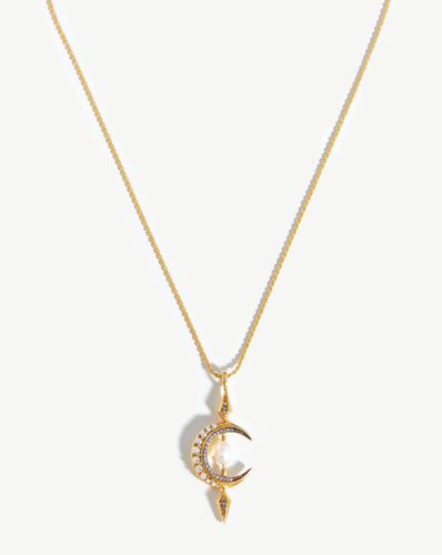 Harris Reed Crescent Moon Pearl Necklace | 18ct Gold Vermeil/Pearl - Missoma - Modalova