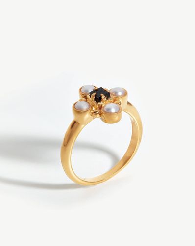 Harris Reed Quartet Ring | 18ct Gold Vermeil/Pearl & Black Onyx - Missoma - Modalova