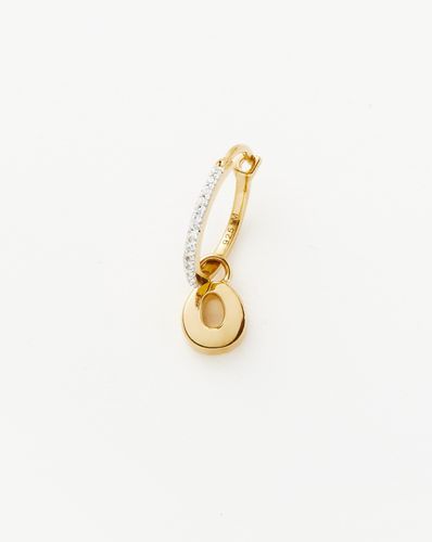 Initial Single Charm Hoop Earring - Initial O | 18ct Gold Vermeil - Missoma - Modalova