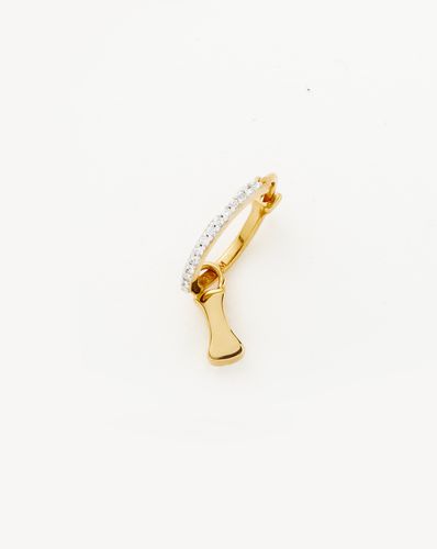 Initial Single Charm Hoop Earring - Initial I | 18ct Gold Vermeil - Missoma - Modalova