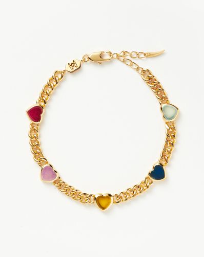 Jelly Heart Gemstone Charm Bracelet | 18ct Gold Plated/Multi Quartz - Missoma - Modalova