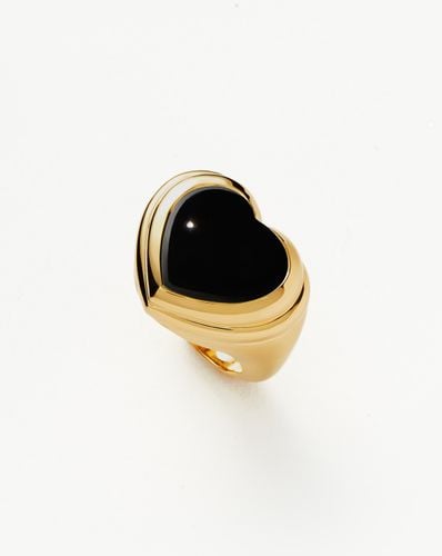 Jelly Heart Gemstone Ring | 18ct Gold Plated/Black Onyx - Missoma - Modalova