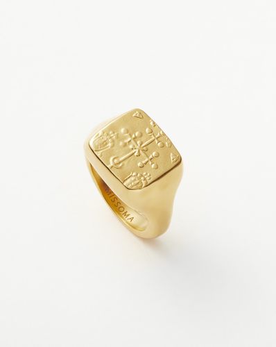 Lucy Williams Byzantine Coin Signet Ring | 18ct Gold Plated - Missoma - Modalova