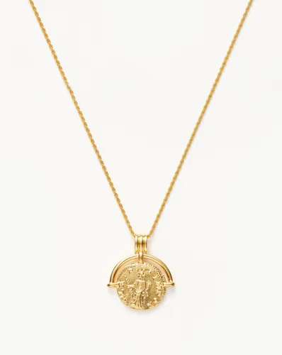 Lucy Williams Medium Engravable Roman Arc Coin Necklace | 18ct Gold Plated - Missoma - Modalova