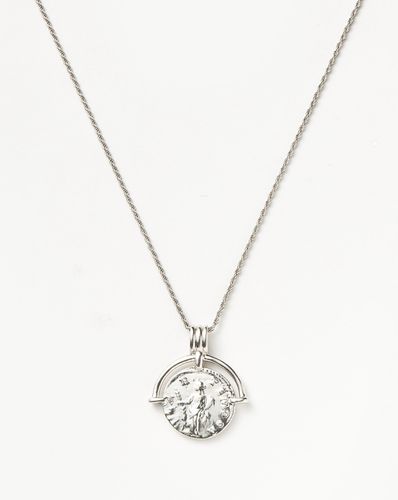 Lucy Williams Medium Engravable Roman Arc Coin Necklace | Silver Plated - Missoma - Modalova