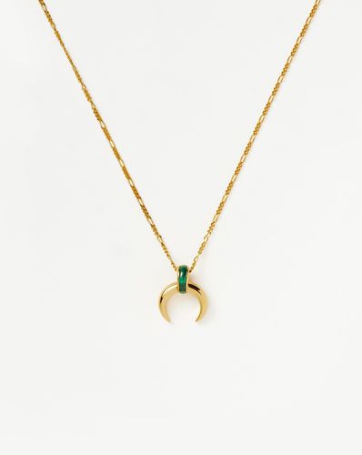 Lucy Williams Malachite Horn Pendant Necklace | 18ct Gold Vermeil/Malachite - Missoma - Modalova