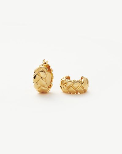 Lucy Williams Waffle Mini Hoop Earrings | 18ct Gold Vermeil - Missoma - Modalova