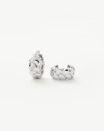 Lucy Williams Waffle Mini Hoop Earrings | Sterling Silver - Missoma - Modalova