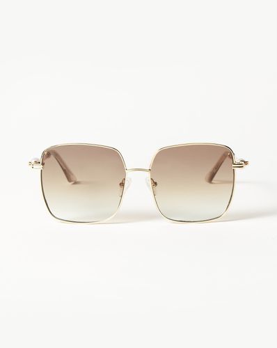 Le Specs Aquarius Sphere Oversized Square Sunglasses | Gold/Pearl - Missoma - Modalova