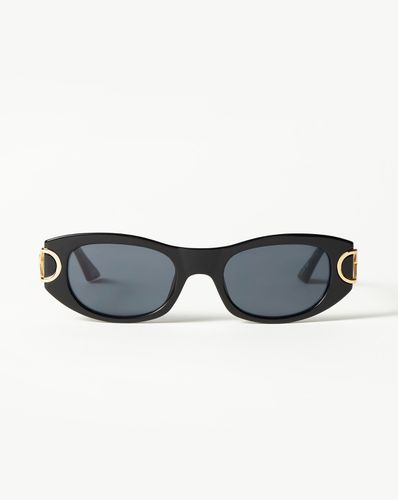 Le Specs Hydrus Link Oval Sunglasses | Black - Missoma - Modalova