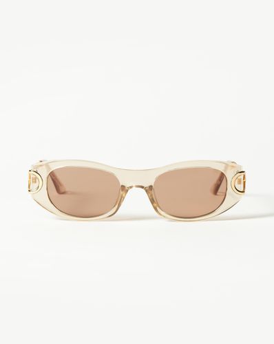 Le Specs Hydrus Link Oval Sunglasses | Fawn - Missoma - Modalova