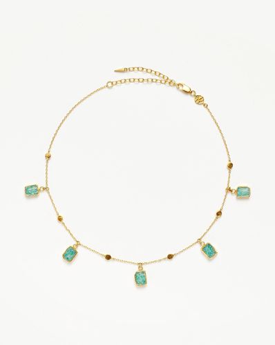 Lena Charm Choker | 18ct Gold Plated/Amazonite - Missoma - Modalova