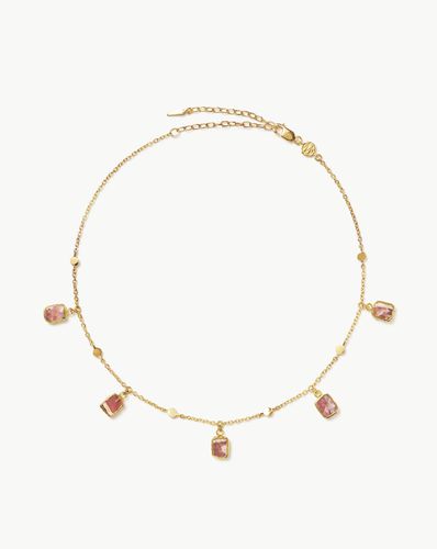 Lena Charm Choker | 18ct Gold Plated/Rhodochrosite - Missoma - Modalova