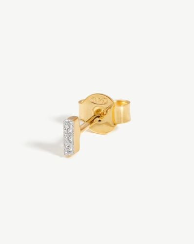 Pave Initial Single Stud Earring - Initial I | 18ct Gold Vermeil/Cubic Zirconia - Missoma - Modalova