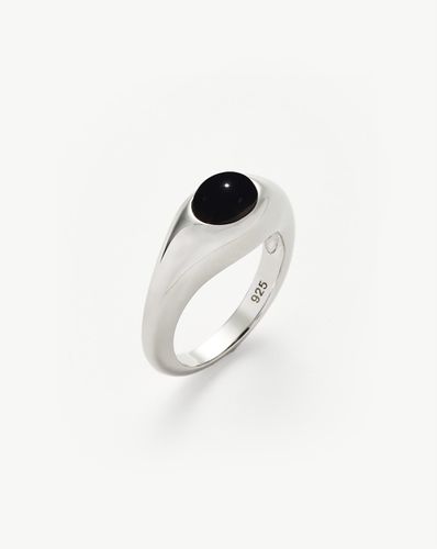 Savi Sculptural Gemstone Stacking Ring | Sterling Silver/Black Onyx - Missoma - Modalova