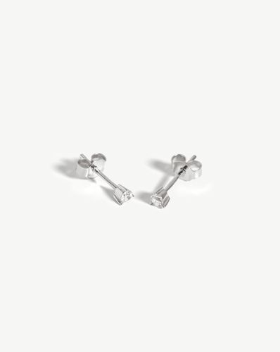 Fine Small Solitaire Diamond Stud Earrings - Missoma - Modalova