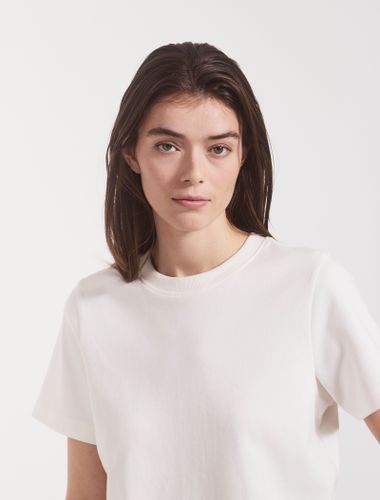 Compact Cotton Boxy T-shirt in Off - Organic - Ninety Percent - Modalova