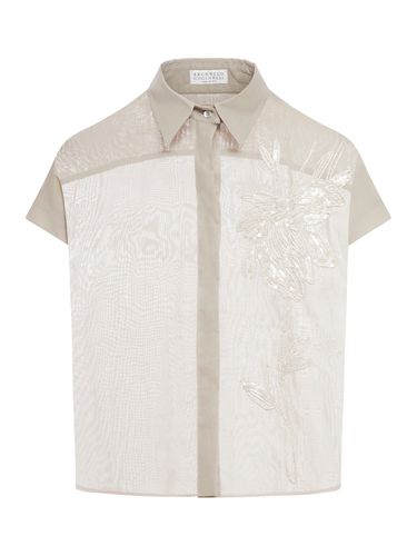 Shirt in transparent fabric - - Woman - Brunello Cucinelli - Modalova