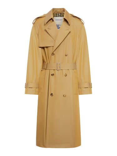 LONG COTTON GABARDINE TRENCH COAT - Man - Burberry - Modalova