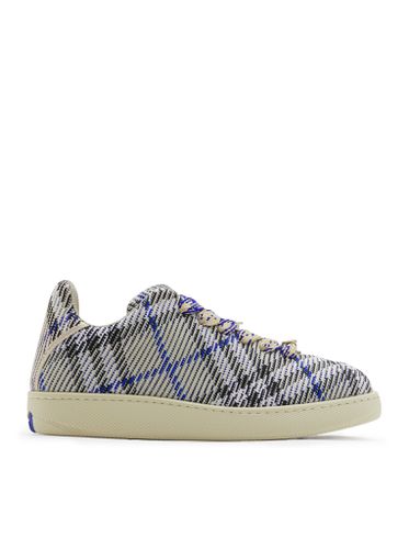 Box sneaker with knitted Check - - Man - Burberry - Modalova