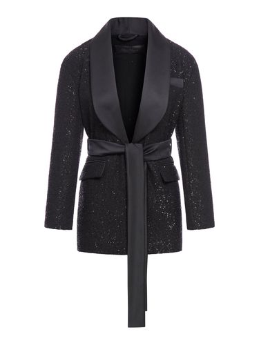 Wool blend jacket with micro sequins - Woman - Maxmara Pianoforte - Modalova