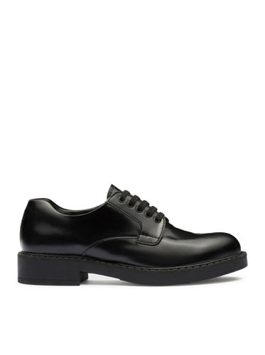 Brushed leather lace-up shoes - - Man - Prada - Modalova