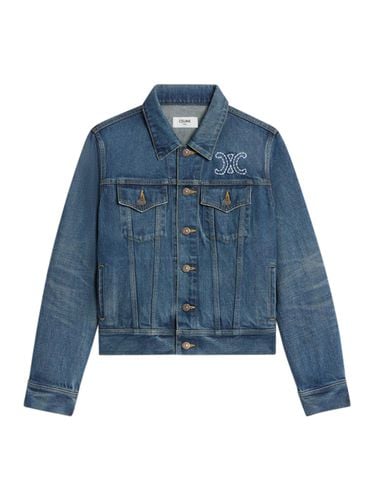 DARK UNION WASH DENIM TRUCKER JACKET - Woman - Celine - Modalova