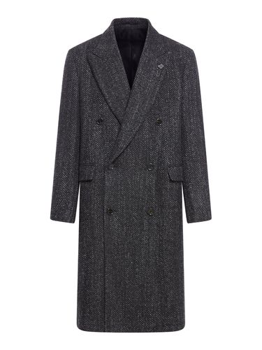 Herringbone coat in wool blend - Man - Lardini - Modalova