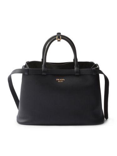 Buckle medium leather bag with double belt - - Woman - Prada - Modalova