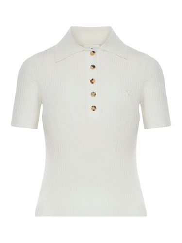 ICONIC RIB KNIT POLO SHIRT - Woman - Courreges - Modalova