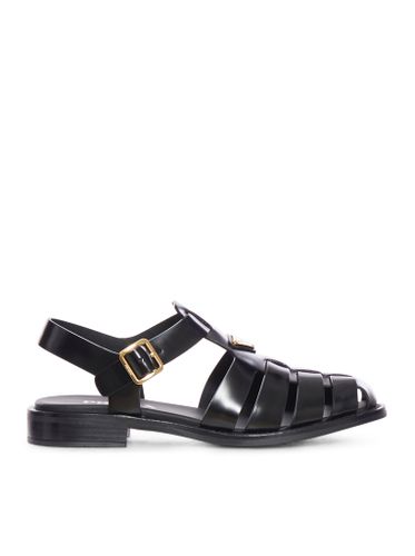 BRUSHED LEATHER SANDALS - Woman - Prada - Modalova