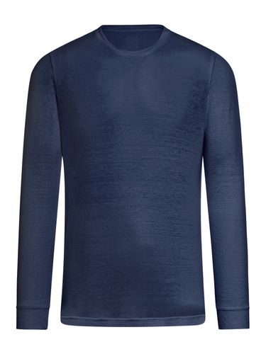 LONG SLEEVE LINEN T-SHIRT - Man - 120% Lino - Modalova