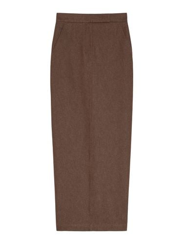 LONG SKIRT IN DENIM EFFECT COTTON - Woman - Max Mara - Modalova