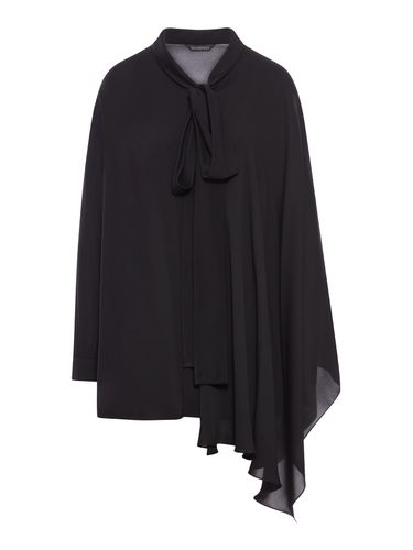 SILK BLOUSE WITH SCARF - Woman - Balenciaga - Modalova