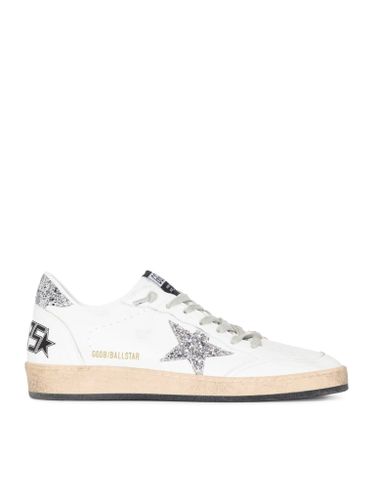 BALLSTAR SNEAKERS IN LEATHER AND GLITTER - Woman - Golden Goose Deluxe Brand - Modalova