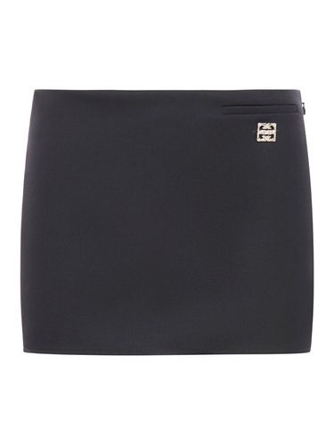 Wool miniskirt with 4G detail - - Woman - Givenchy - Modalova