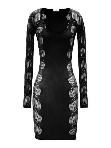 PERFORATED JERSEY KNIT DRESS - Woman - Saint Laurent - Modalova