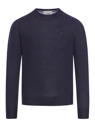 Wool crew neck sweater - Man - Ami Paris - Modalova