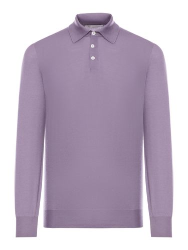 Purple amaranth polo shirt - Man - Brunello Cucinelli - Modalova