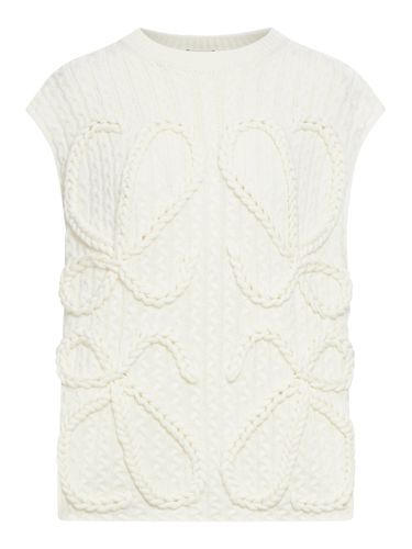 WOOL VEST WITH ANAGRAM EMBROIDERED IN KNITTED - Woman - Loewe - Modalova