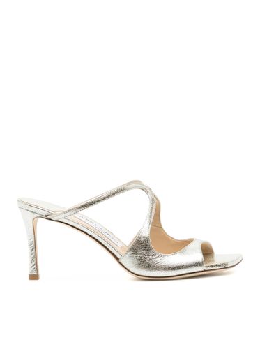 Champagne leather clogs with glitter - Woman - Jimmy Choo - Modalova