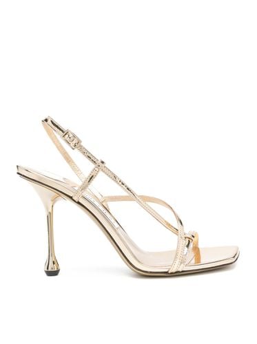 Gold Leather Sandals - Woman - Jimmy Choo - Modalova