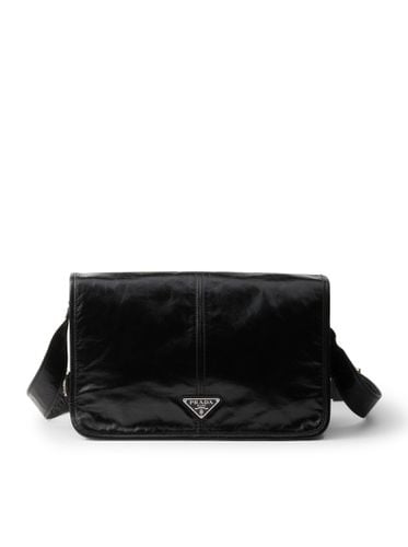 Leather shoulder bag with flap - Man - Prada - Modalova