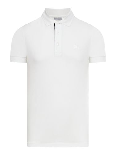 COTTON POLO SHIRT WITH EMBROIDERED EKD LOGO - Man - Burberry - Modalova