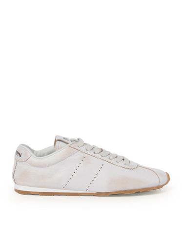 Plume sneakers in bleached nappa - Woman - Miu Miu - Modalova